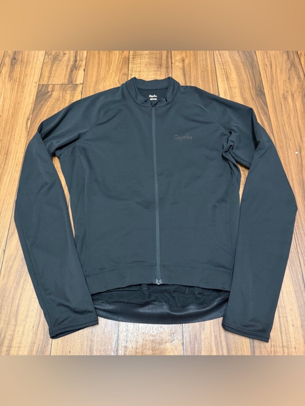 Rapha Core Long Sleeve Cycling Jersey Mens Medium Black Full Zip Road Bike Shirt